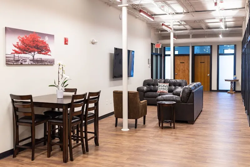 Bright communal living space at Greater Boston Addiction Centers: PHP & IOP Program, a detox center in Boston.