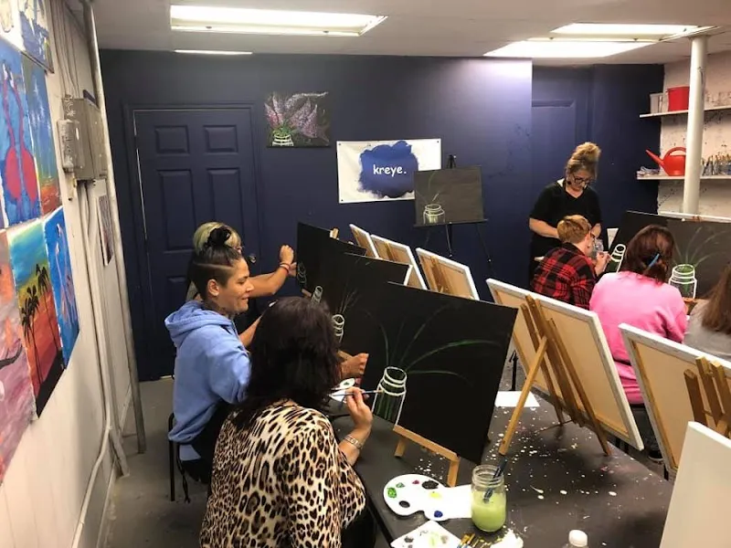 Art class in progress at Ruth's Way for Women, a sober living home in Boston.